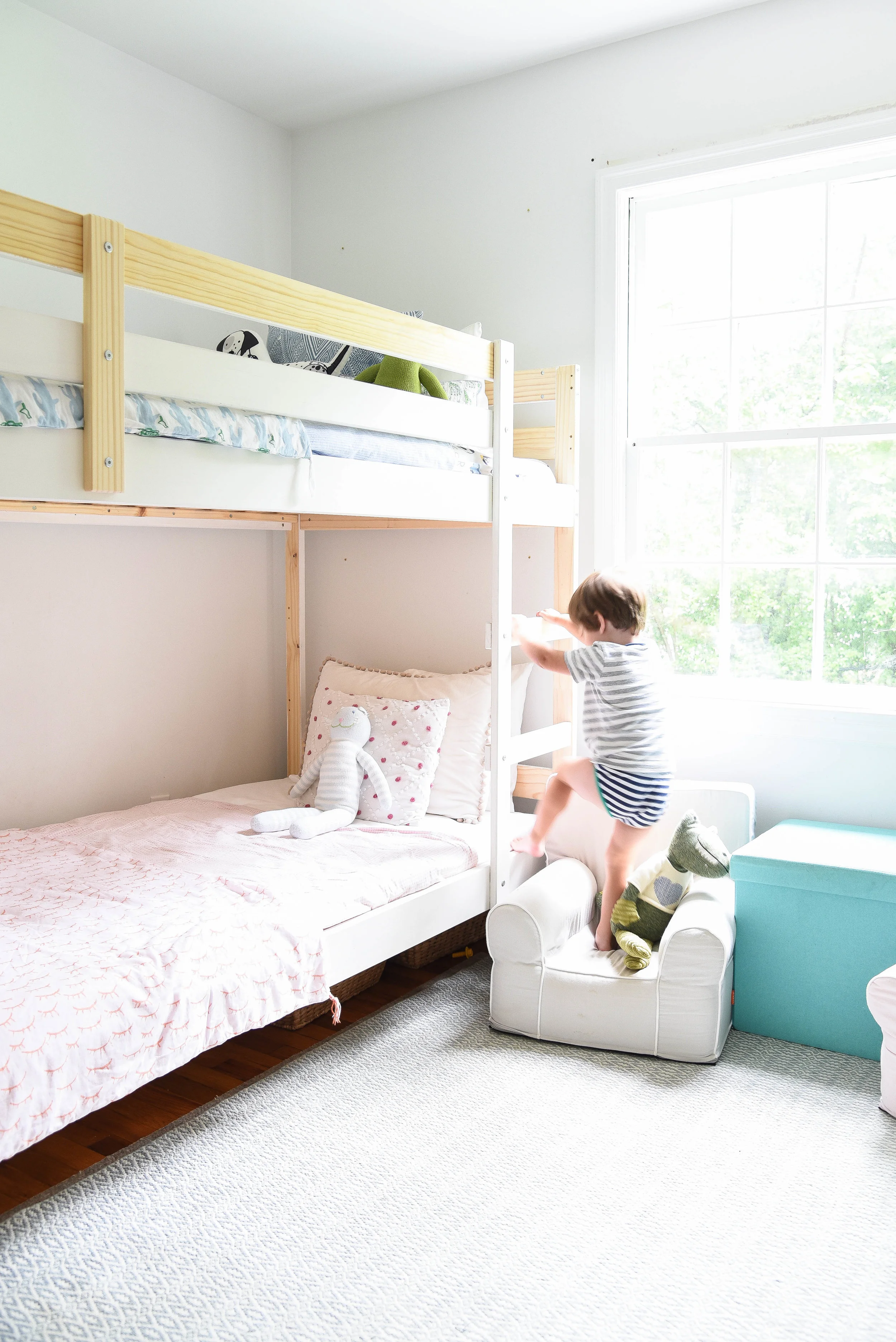 P K A Shared Toddler Big Kid Room iron twine